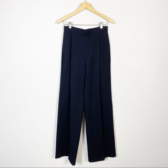 DSQUARED2 Womens High Waisted Wide Leg Trouser Pant in Black Size medium - Picture 2 of 13